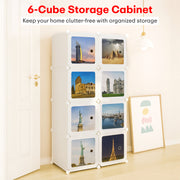 Wardrobe Organizer 6 Shelves - White